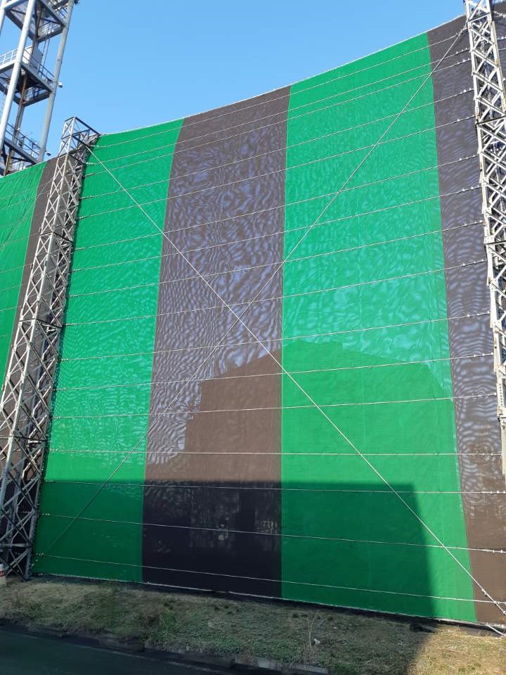 석탄부두 방진망 교체 후.(사진=인천항만공사)