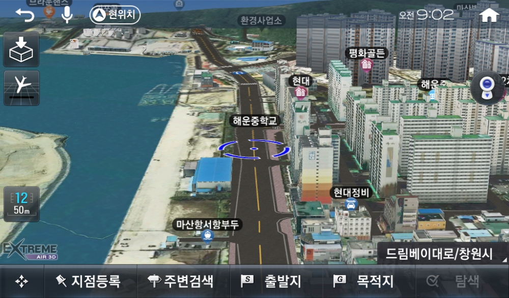 경남 창원 마산항-가포신항 신설 연결도로.(사진=팅크웨어)