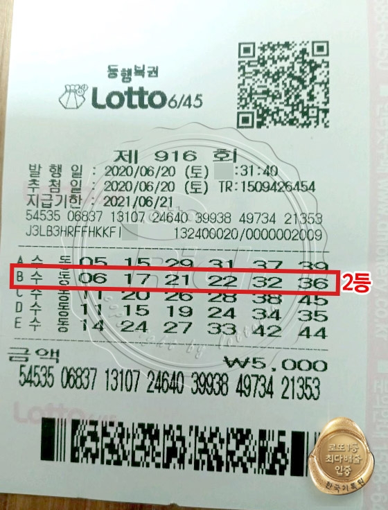 로또916회당첨번호, 청각장애 청년의 로또 2등 당첨사연 ‘감동‘