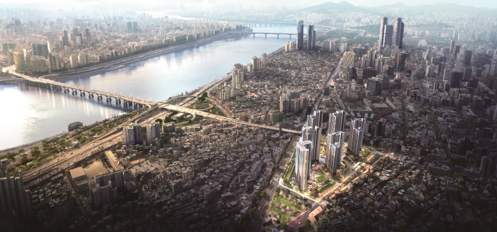 롯데캐슬 리버파크 시그니처 항공 조감도(사진=롯데건설)