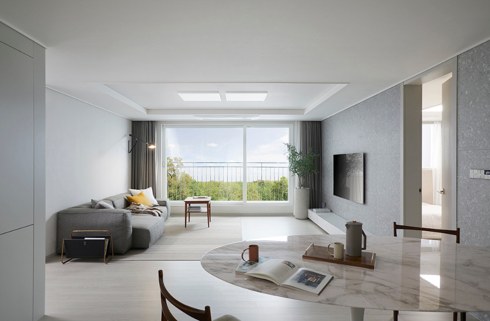 대림산업 혁신 평면 플랫폼 C2 HOUSE의 거실 기준 디자인.(사진=대림산업)