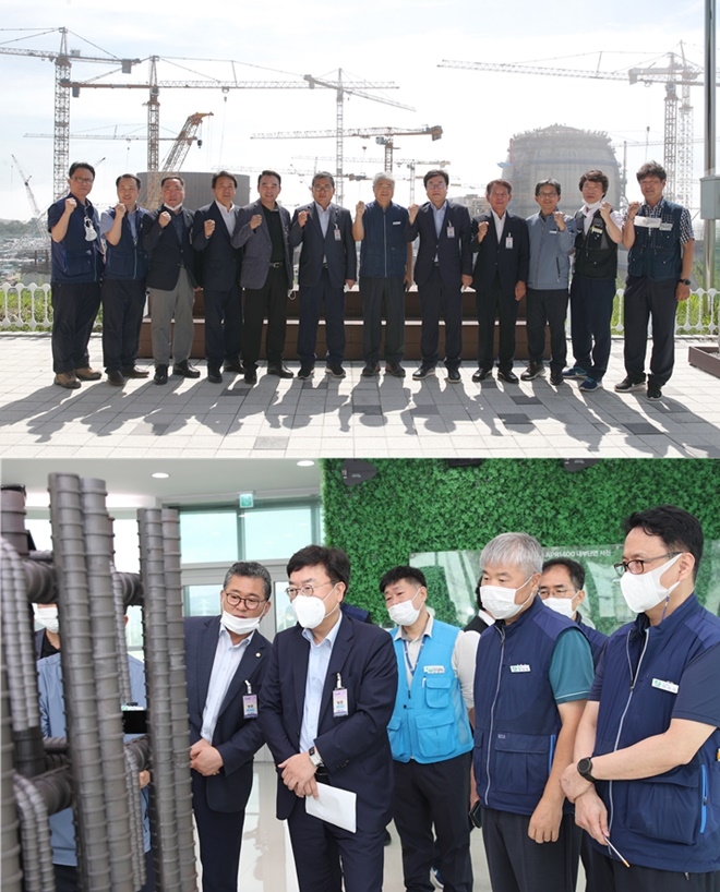 서범수 국회의원이 10일 새울원자력본부를 방문하고 현장을 둘러보고 있다.(사진제공=서범수의원실)