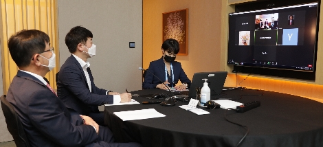 지난 8월 18~19일 한국투자증권은 서울 여의도 콘래드호텔에서 해외 기관투자자와 한국 상장기업을 위한 IR행사를 기업별 개별 룸을 배정해 화상 컨퍼런스로 진행했다. 사진=한국투자증권