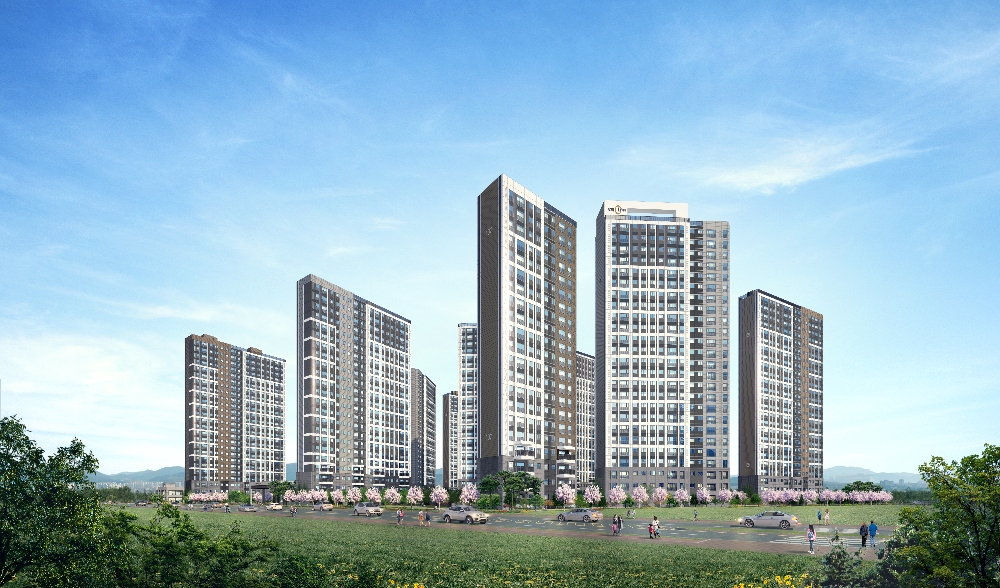 완주 삼봉지구 우미린 에코포레' 투시도. (사진=우미건설)