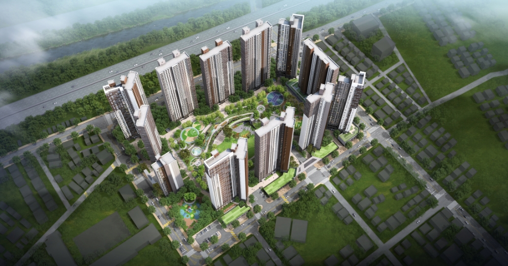 구미 아이파크 더샵 조감도.