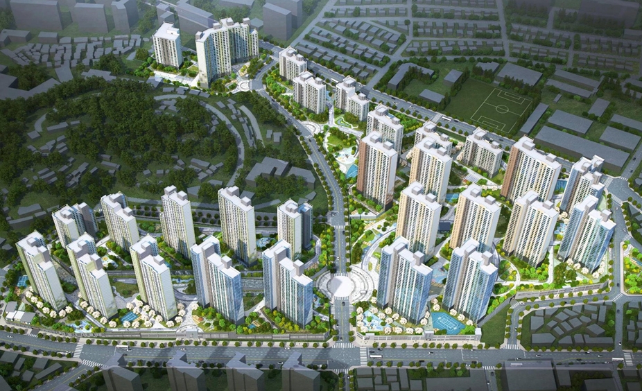 부산시 대연8구역 재개발 조감도