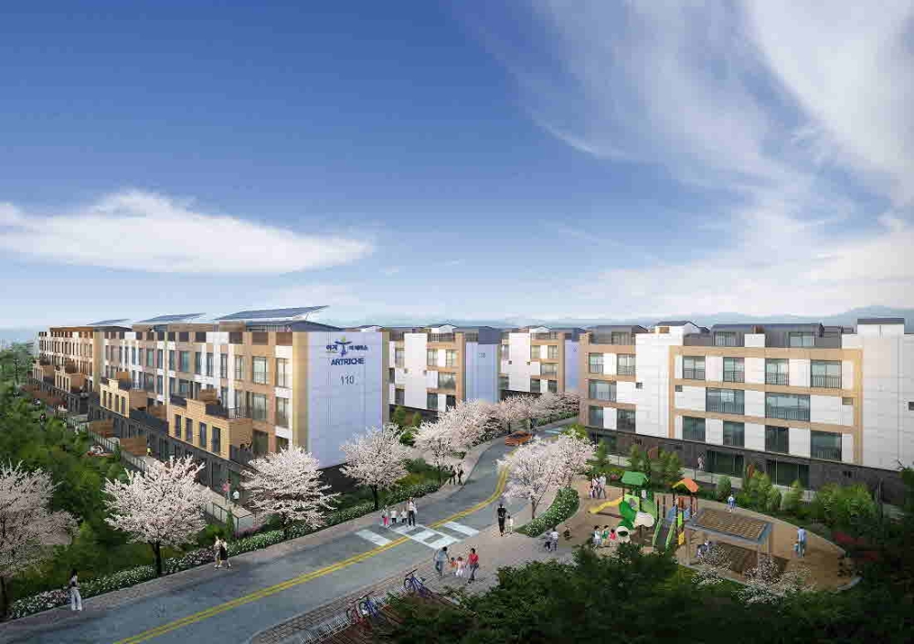 익산 이지움 더 테라스 아트리체 주경 투시도