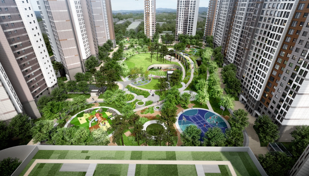 구미 아이파크 더샵 광장 조감도