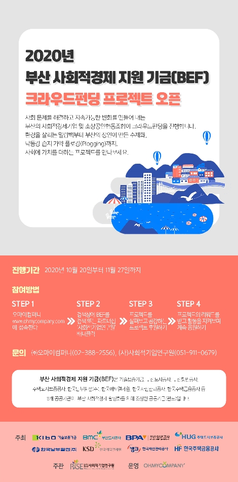 부산 사회적경제 지원 기금(BEF), 2차 금융지원 프로젝트 실시