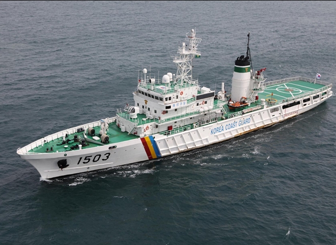 복수승조원제 도입을 앞두고 있는 부산해양경찰서 경비함정 1503함의 모습.(사진제공=부산해양경찰서)
