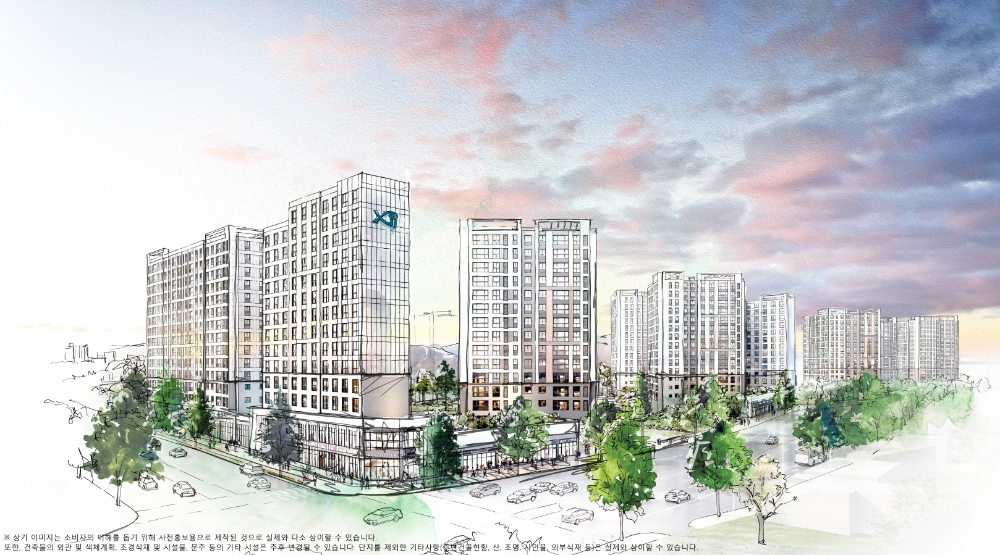 판교밸리자이 메인투시도 스케치