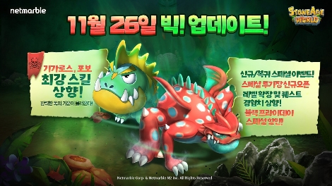 넷마블 '스톤에이지 월드' 기가로스·포보 계열 리밸런싱 업데이트 실시