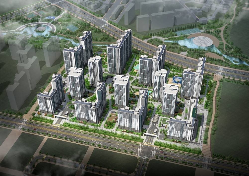 운서역 푸르지오 더 스카이 조감도. (사진=대우건설)