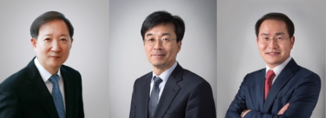 (왼쪽부터) 정진수 대표변호사, 이준상 경영전담변호사, 이명수 경영전담변호사. 사진=법무법인 화우