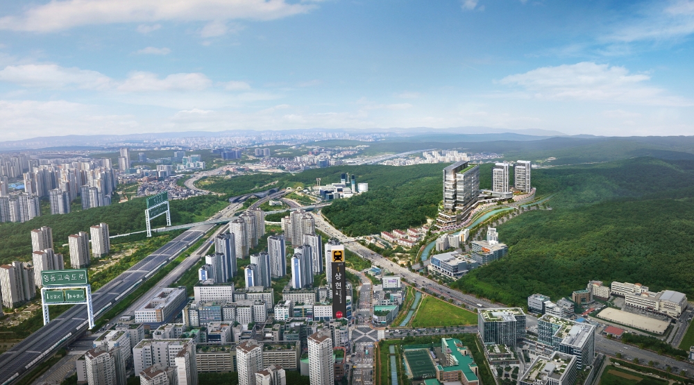 시그니처 광교 광역조감도.