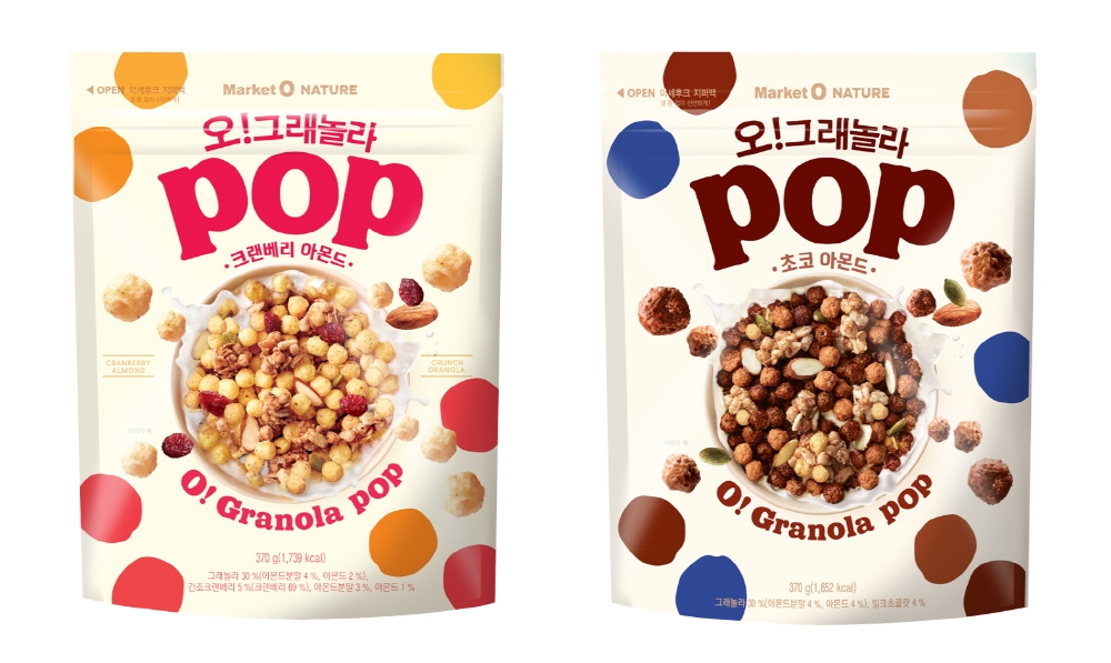 오리온, 마켓오 네이처 ‘오!그래놀라팝’ 2종 출시