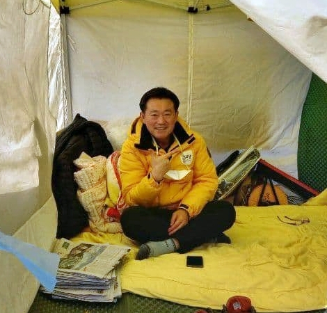 1월 4일 동조단식을 하고 있는 김진영 정의당 울산시당 위원장.(사진제공=정의당 울산시당)