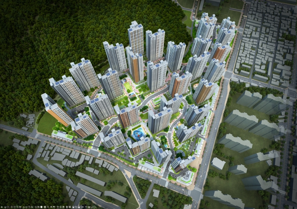 e편한세상 부평 그랑힐스 주경 조감도.(사진=DL이앤씨)