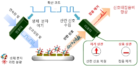 대역확산 라만 분광 기술 개념도. 사진=KAIST