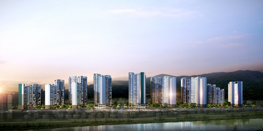 수성 더 팰리스 푸르지오 더샵 투시도.(사진=대우건설)