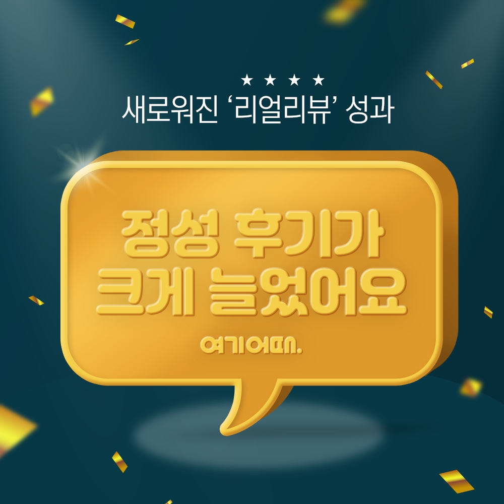 여기어때, 리뷰 운영 정책 개편 후 100자 이상 고품질 후기 비중 급증