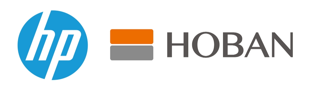 HP프린팅코리아(좌), 호반건설(우) 로고.(사진=호반건설)