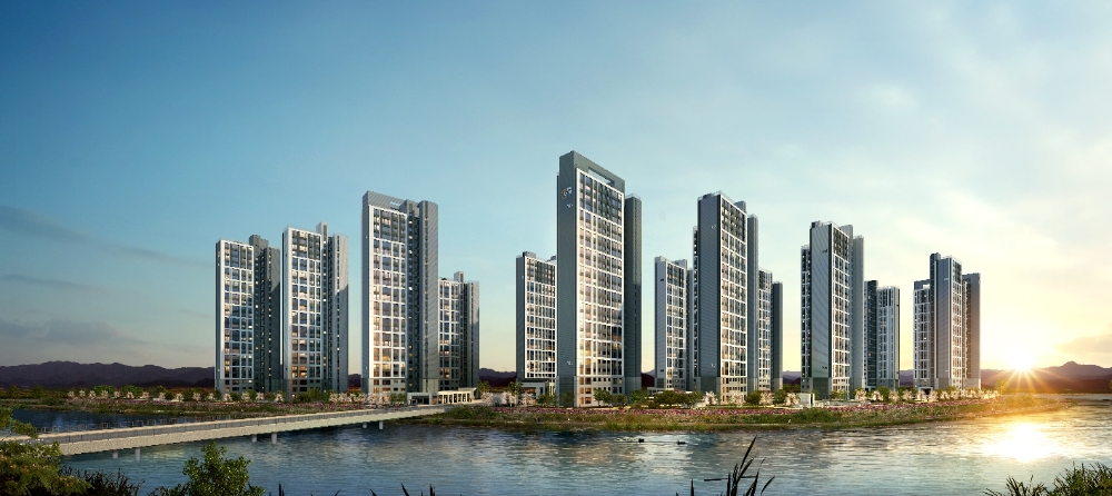 검단신도시 우미린 파크뷰 전체 투시도.(사진=우미건설)