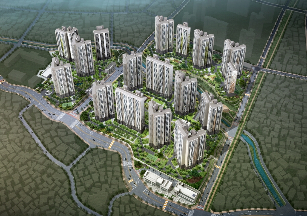 창원 푸르지오 더 플래티넘 조감도.(사진=대우건설)