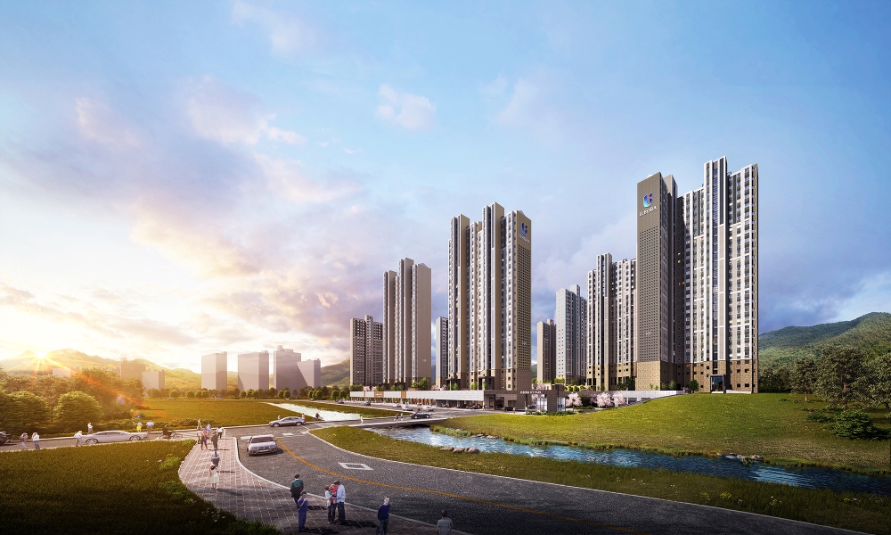 ‘마창대교 반도유보라 아이비파크’ 투시도.(사진=반도건설)