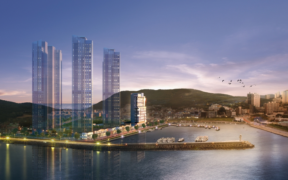 부산 오션시티 푸르지오 투시도.(사진=대우건설)