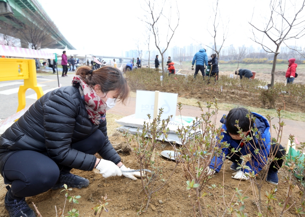 나무심기 행사(사진=금천구)