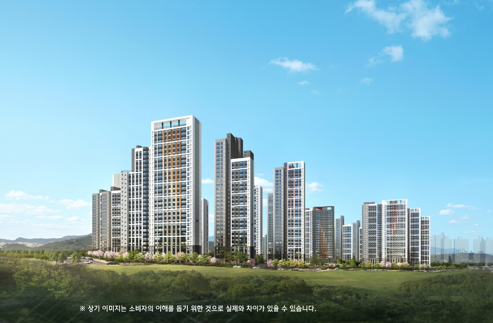 힐스테이트 용인 고진역 투시도.(사진=현대엔지니어링)