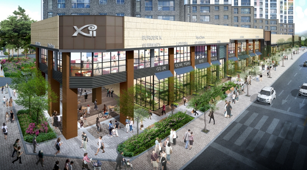 신천센트럴자이 단지 내 상가 조감도.(사진=GS건설)