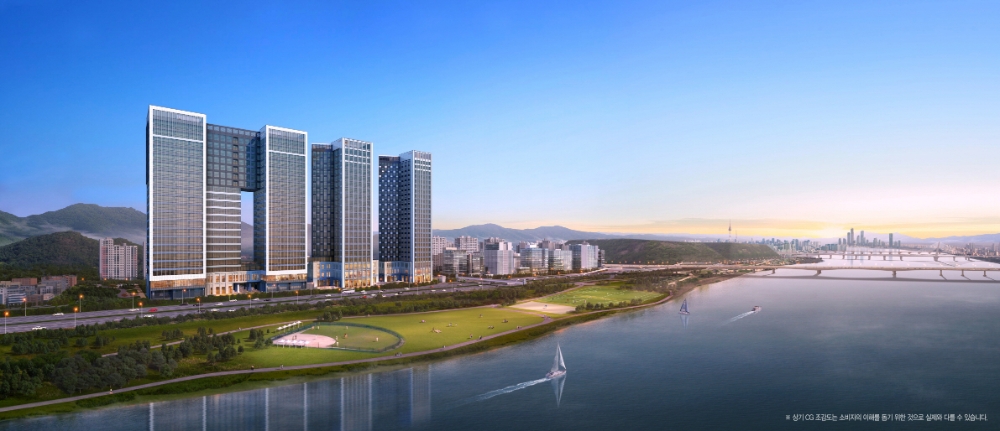 GL메트로시티 한강 광역 조감도.