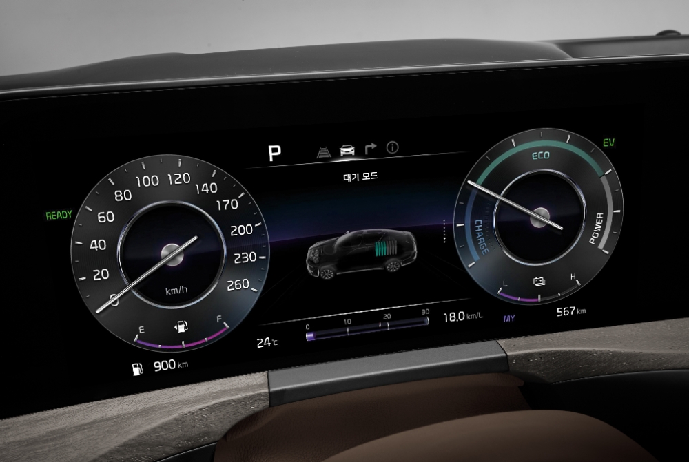 K8 하이브리드 계기판.(사진=기아)