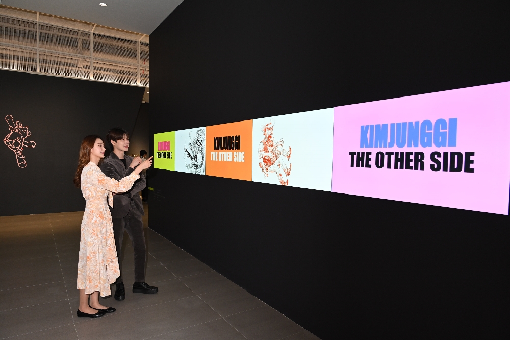 전시회에 설치된 LG전자 사이니지.(사진=LG전자)