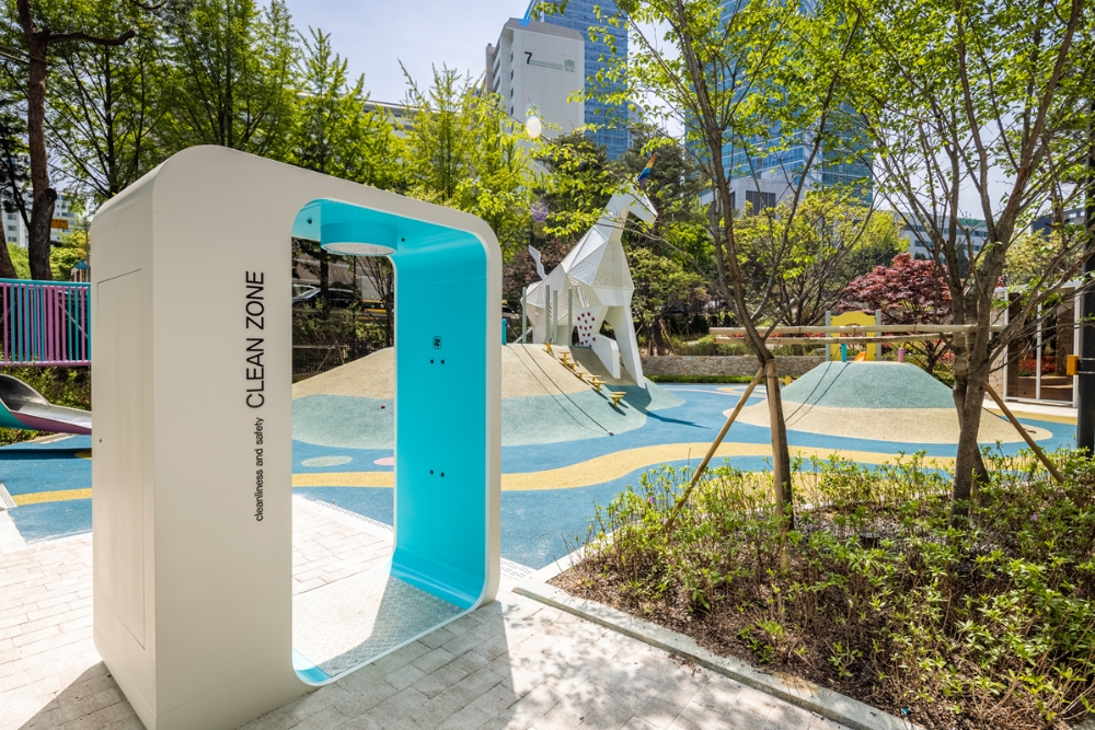 ‘디에이치 클린존(Clean Zone)’ 설치 모습.(사진=현대건설)