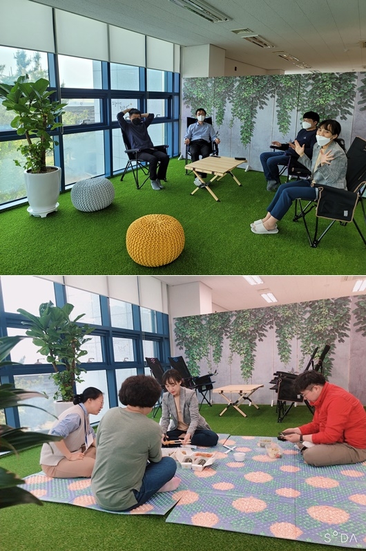 자연을 품은 직원 휴게실.(사진제공=군산보호관찰소)