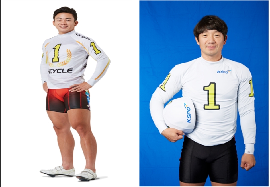 그랑프리 대상 경륜 4연패와 50연승 기록을 가지고 있는 정종진(왼쪽)과 2001년 데뷔 해 경륜 역사상 최초로 500승을 거둔 홍석한 선수. (사진=국민체육진흥공단)