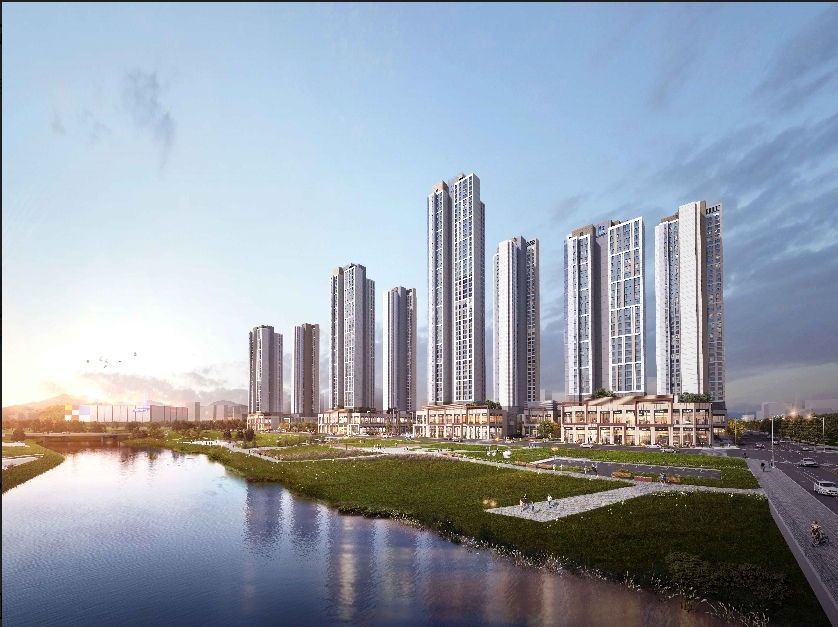 고덕신도시 유보라 더크레스트 투시도.(사진=반도건설)