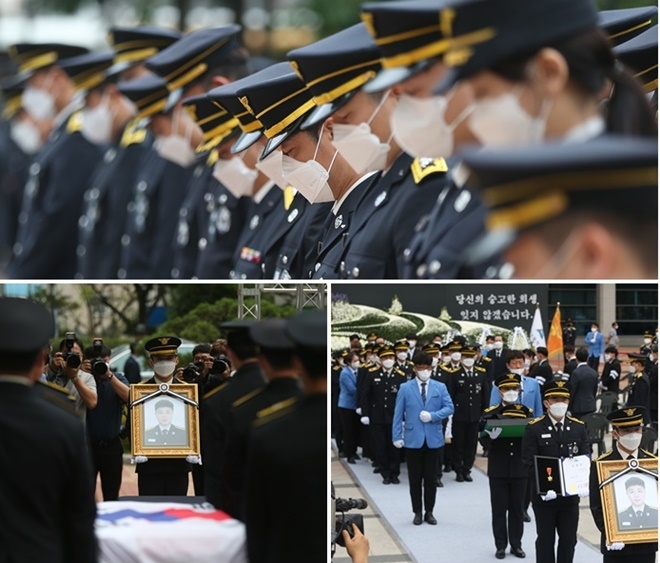 故 노명래 소방교 영결식.(사진=연합뉴스)