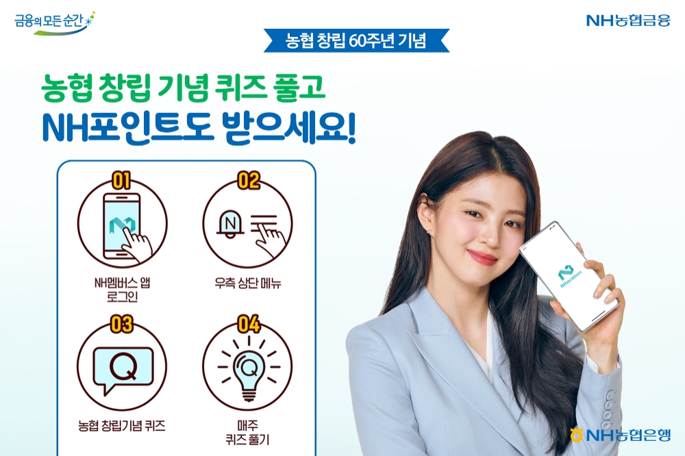 NH농협은행, 창립60주년 기념 ‘농업·농촌 관련 퀴즈’ 이벤트 실시