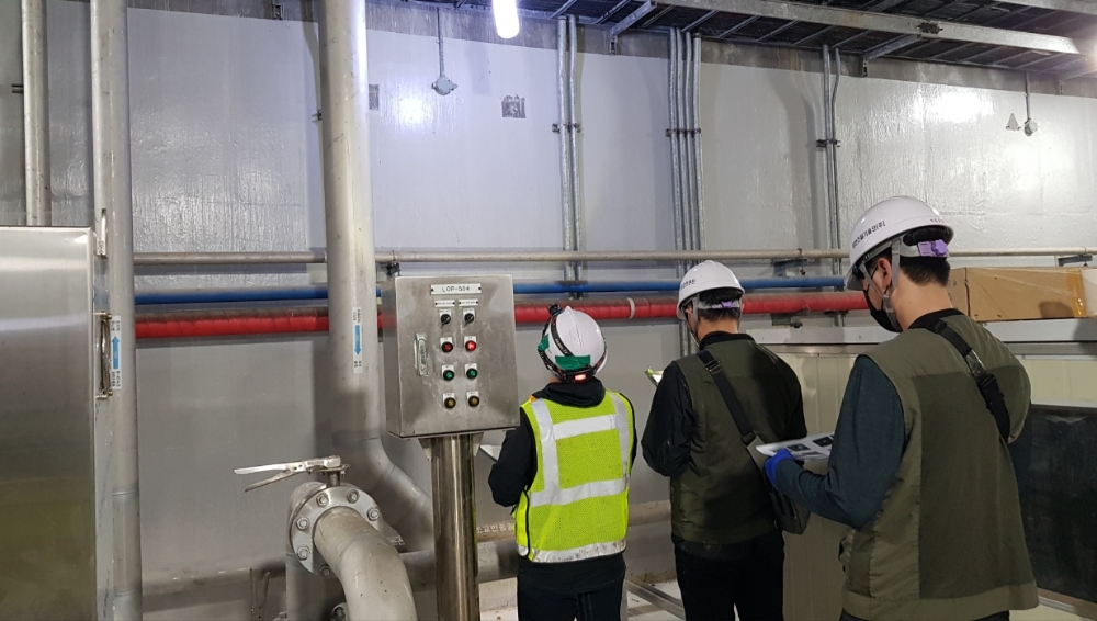 하수처리시설 안전점검 전경.(사진=국토안전관리원)