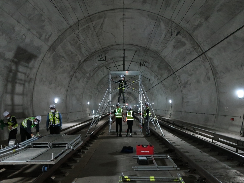 터널 정밀안전진단 전경.(사진=국토안전관리원)