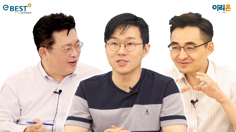 왼쪽부터 윤지호 이베스트투자증권 리서치 센터장, 슈카(전석재), 염승환 디지털 영업본부 이사. 사진=이베스트투자증권