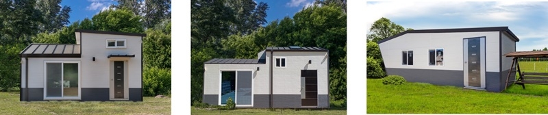 <(좌측부터) 복층 WSS 01호, 복층 COPS 2호, 단층 HYZ 06>