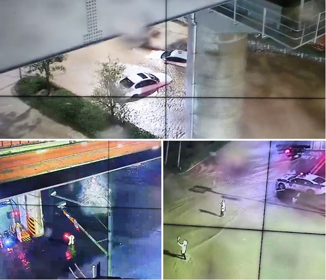 남문구사거리, 사상구청 앞 상황.(제공=부산경찰청)