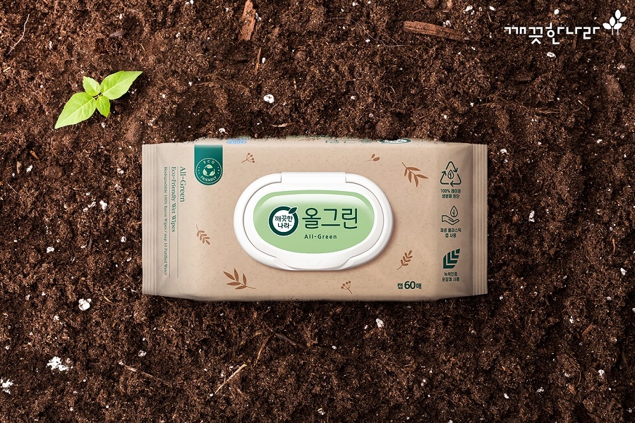 깨끗한나라,  '올그린 물티슈' 선보여