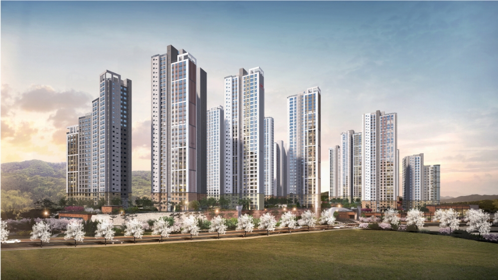 힐스테이트 봉담프라이드시티 조감도.(사진=현대건설)