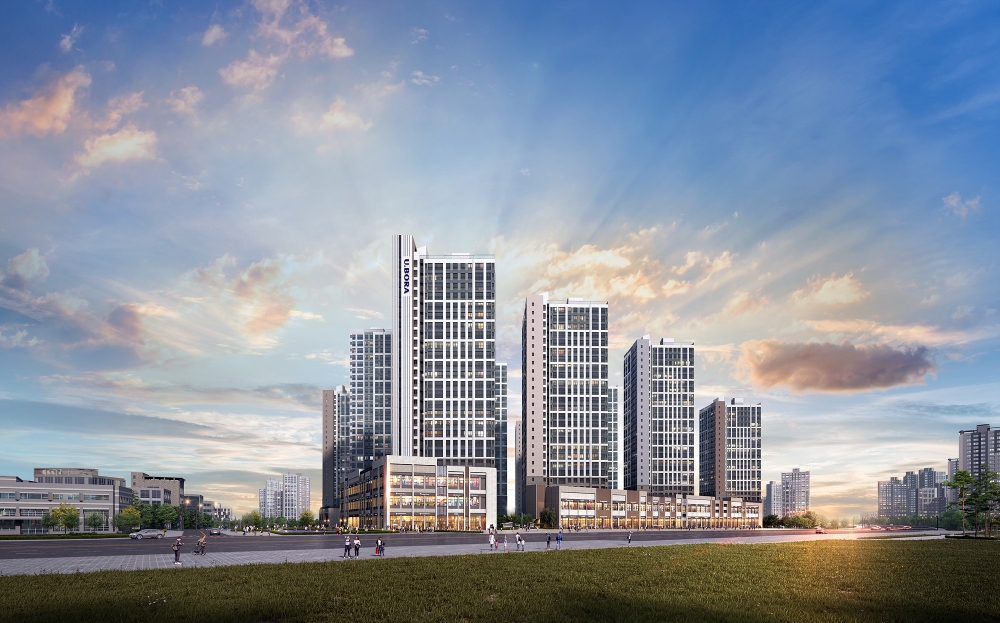 내포신도시 반도유보라 마크에디션 & 파피에르 내포 투시도.(사진=반도건설)